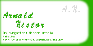 arnold nistor business card